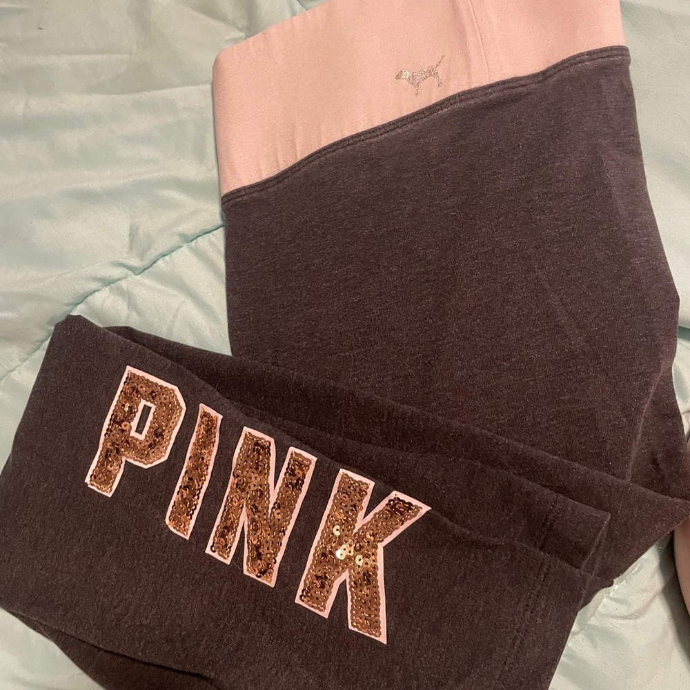 Victoria's Secret Pink and Gray Leggings